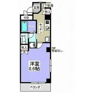 ル パサージュ【2階】の間取り
