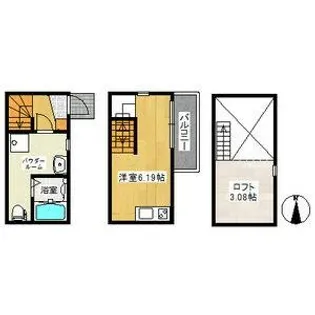 アースクエイク白水北棟【1階】の間取り