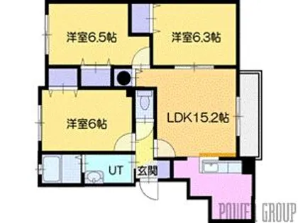 グラスミア恵庭【5階】の間取り