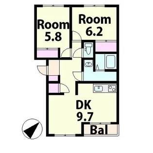 滋賀県甲賀市甲賀町大原市場【アパート】の間取り