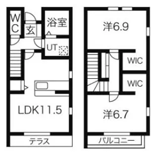 Tsメゾン-S【1階】の間取り