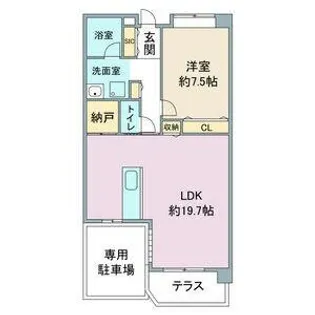 Aries【102号室】の間取り