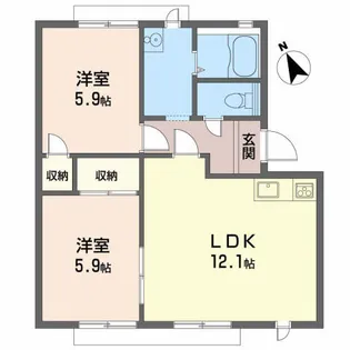 シュリーフェン399 A棟【1階】の間取り
