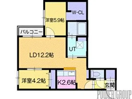 ao akua CTS (アオアクアシーティーエス)【4階】の間取り