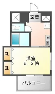 ボヌワール武庫之荘【3階】の間取り