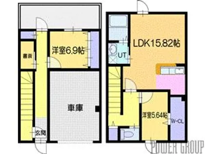北海道勇払郡安平町早来大町【テラスハウス】の間取り