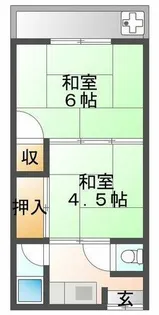 川本文化【2F号室】の間取り