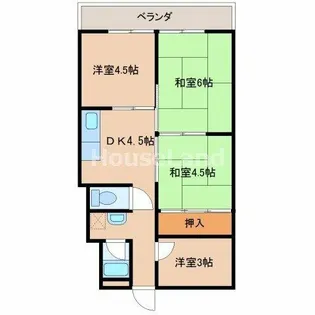 リバーハイツ太田【4階】の間取り