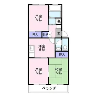ミキハイム【405号室】の間取り