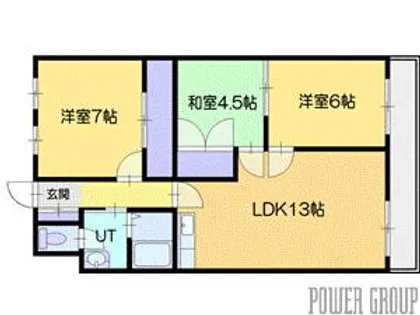 クリスタルヒルズ【3階】の間取り