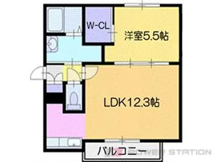 パッシブプレイス A・B【2階】の間取り