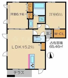 BurswoodA棟【1階】の間取り