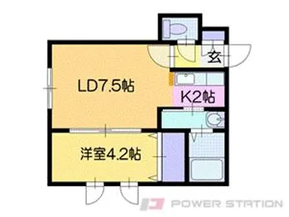 ラダトーム恵み野【1階】の間取り
