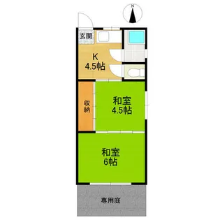 サンハウス【1D号室】の間取り