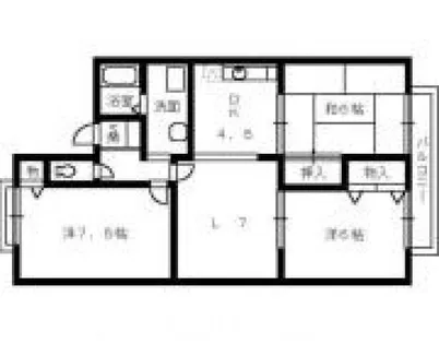 シャイニーSHIBATAⅡ【203号室】の間取り