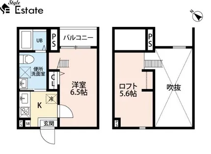 クレスト新富【103号室】の間取り