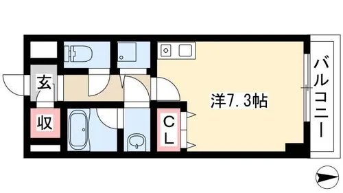 ベレーサ築地口ステーションタワー【6階】の間取り