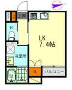 メゾンソレイユ名駅西【203号室】の間取り