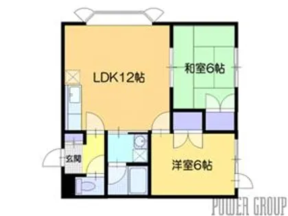 港丘ハウス【2階】の間取り