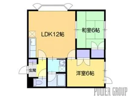 港丘ハウス【2階】の間取り