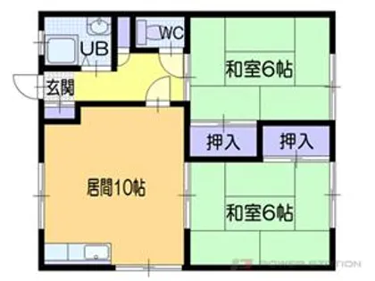 長橋コーポC棟【1階】の間取り