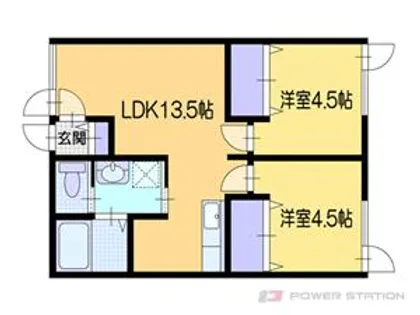 ジェランオタル2nd【1階】の間取り