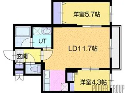 センチュリー信濃【2階】の間取り