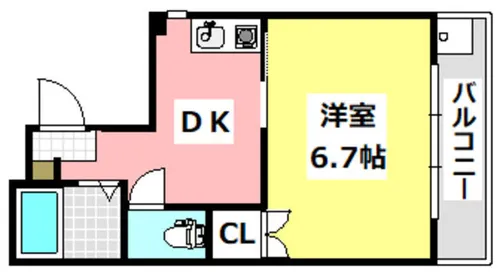 見付山マンション【3階】の間取り