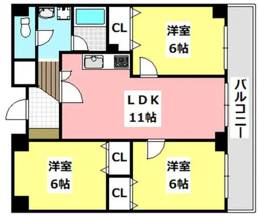 サンピア南茨木【3階】の間取り