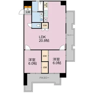 光第6ビル【6階】の間取り