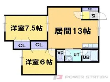 ハーバーシティハイムハヤタⅠ【2階】の間取り
