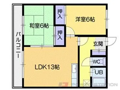 長谷川コーポ【1階】の間取り