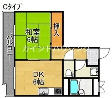 喜田マンション【4階】の間取り