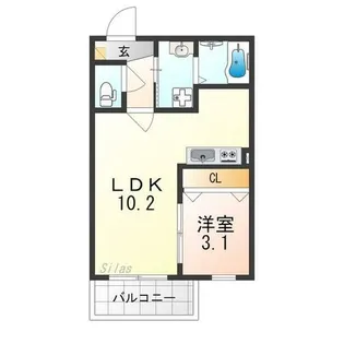 プライムコート伏見醍醐【1階】の間取り