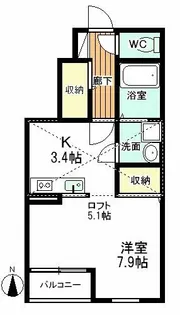 ベラ・カンパーナ【202号室】の間取り