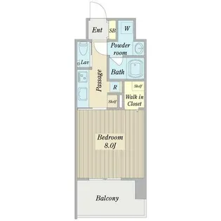 メルカーサ泉【0802号室】の間取り