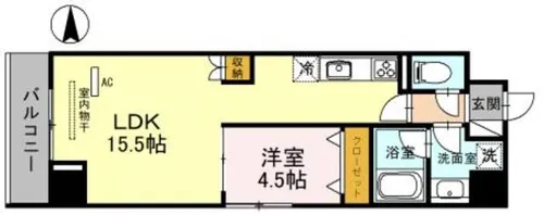 リヒトサール【3階】の間取り