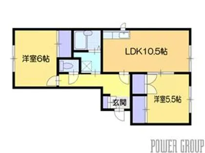 入船コーポパル【2階】の間取り