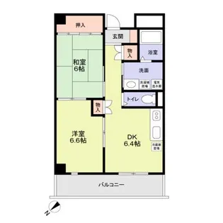 サンロワール和泉砂川【206号室】の間取り