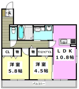 レコルトエピ千里丘東【3階】の間取り