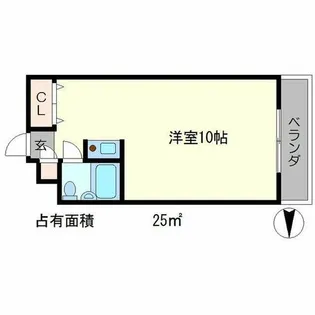 川端ハイツ【3階】の間取り