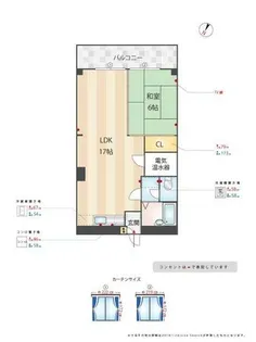 東カン第二キャステール【911号室】の間取り