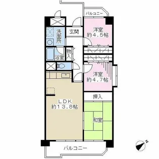 ドミール有住【2階】の間取り