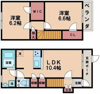 レオプログレ杭全【1階】の間取り