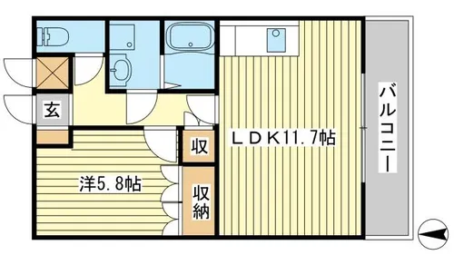 プラッツハイム【1階】の間取り