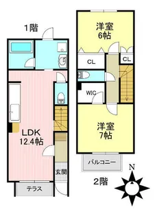 フレグランテ【B号室】の間取り