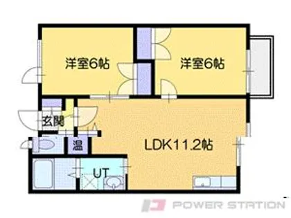 ピュアパレスⅡB【2階】の間取り