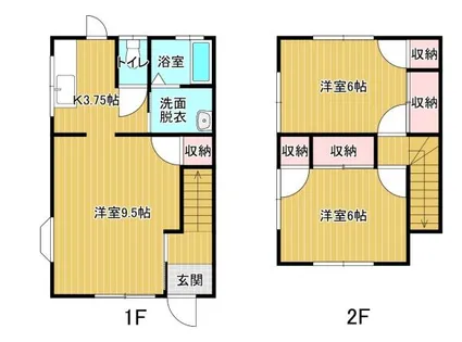 ファミールKBS【1号室】の間取り