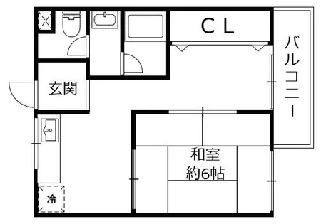 鈴木マンション 北野1丁目【4階】の間取り