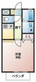 ユトリロ柱九番町2【202号室】の間取り
